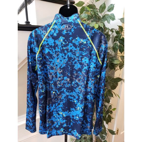 Under Armour Torm Launch 1/2 Zip Run Jacket Men's LG Blue Mock Neck Long Sleeve - Picture 4 of 13